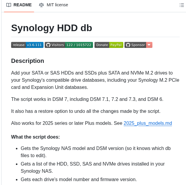 007revad Synology_hdd_db screenshot