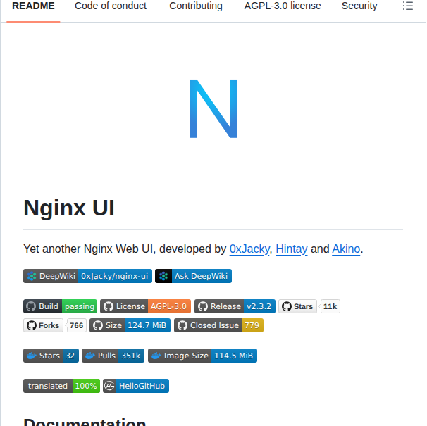 0xjacky Nginx Ui screenshot