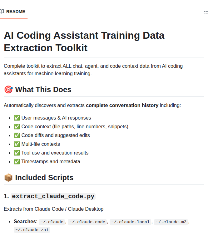 0xsero Ai Data Extraction screenshot