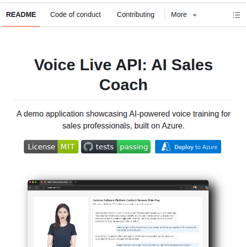 0xsojalsec Voicelive Api Salescoach screenshot