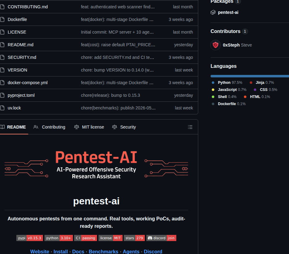 0xsteph Pentest Ai screenshot
