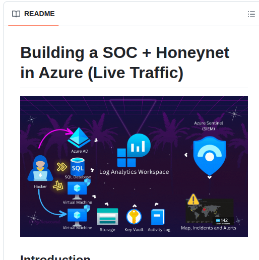 0xbythesecond Azure Soc Honeynet Project screenshot