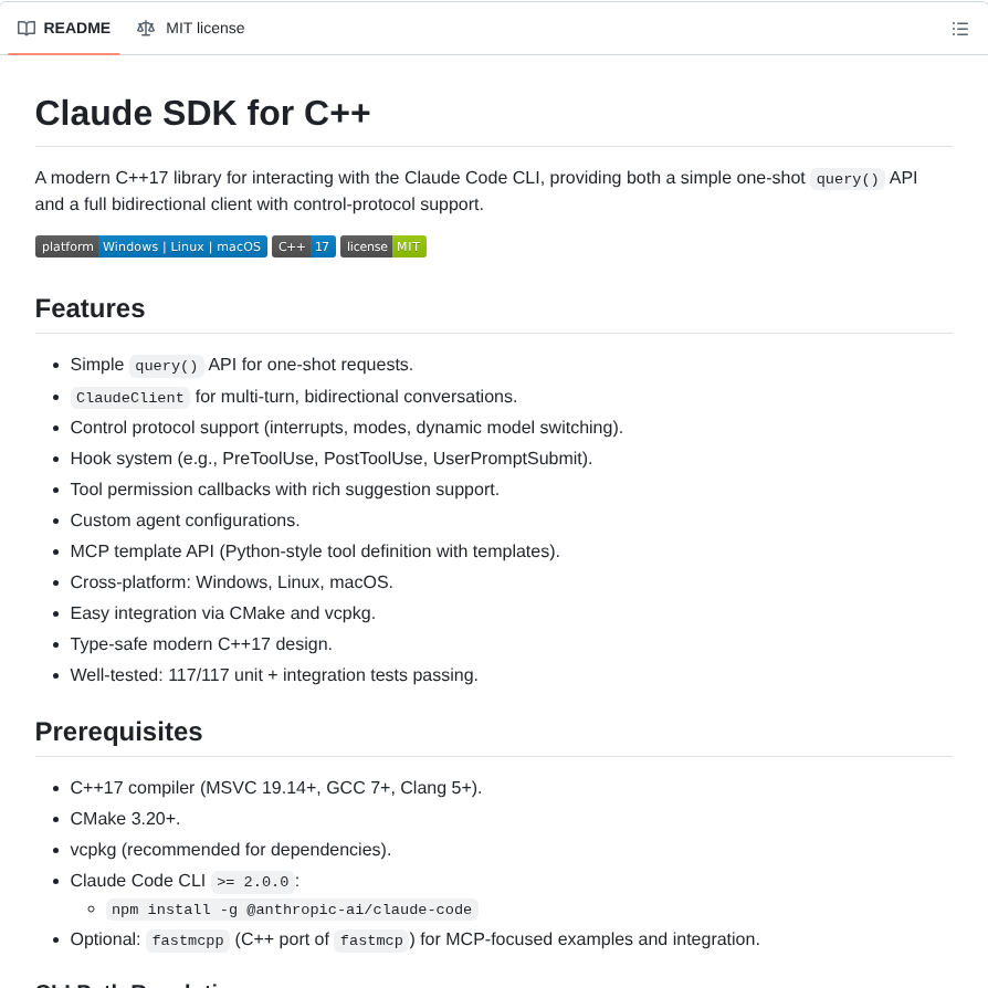 0xeb Claude Agent Sdk Cpp screenshot