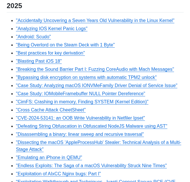 0xor0ne Awesome List screenshot