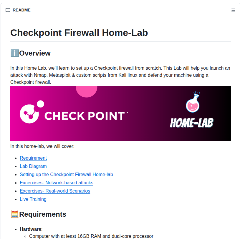 0xrajneesh Checkpoint Firewall Home Lab screenshot