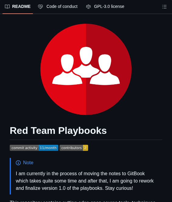 0xsyr0 Red Team Playbooks screenshot