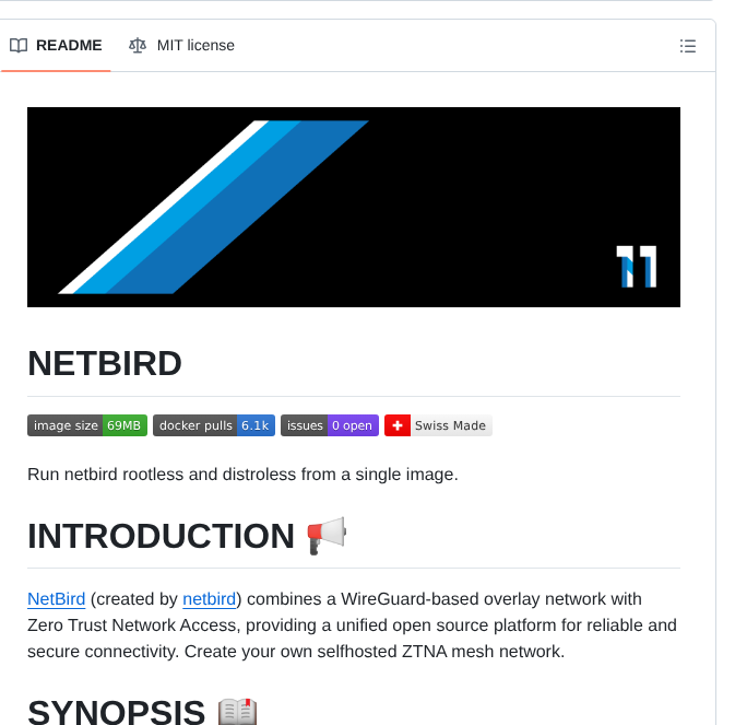 11notes Docker Netbird screenshot