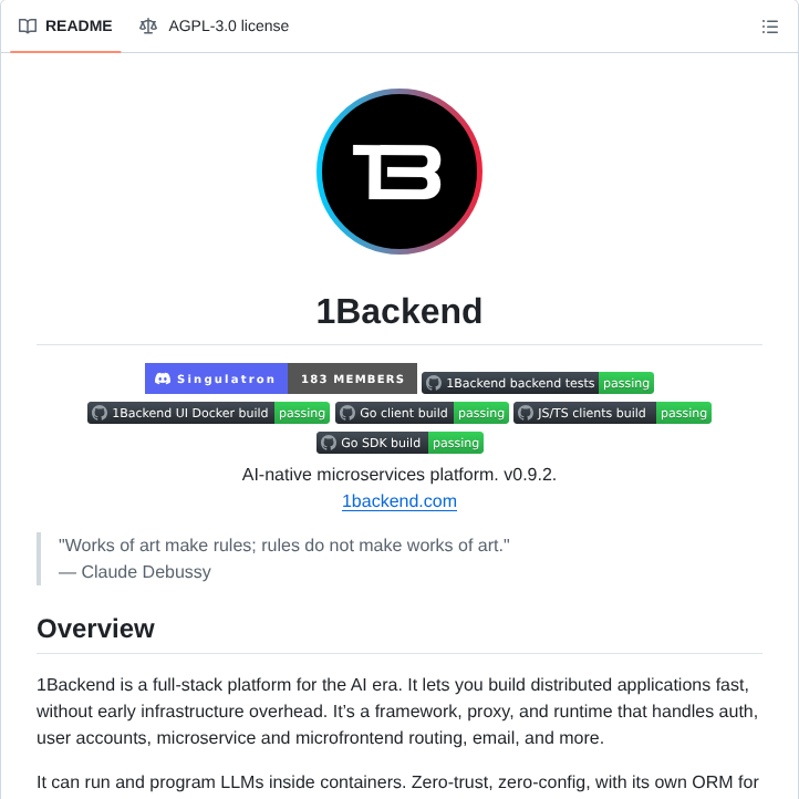 1backend 1backend screenshot