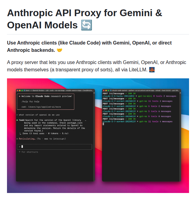 1rgs Claude Code Proxy screenshot