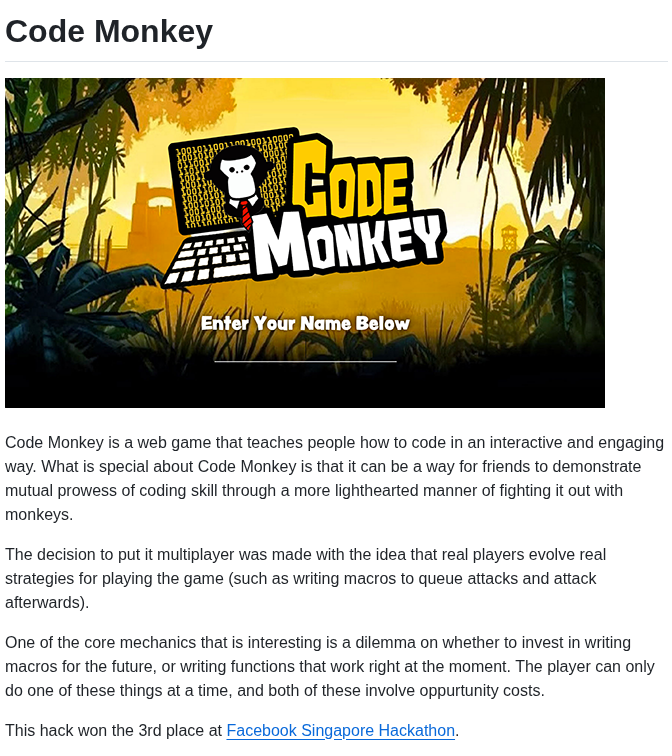 Joechee Codemonkey screenshot