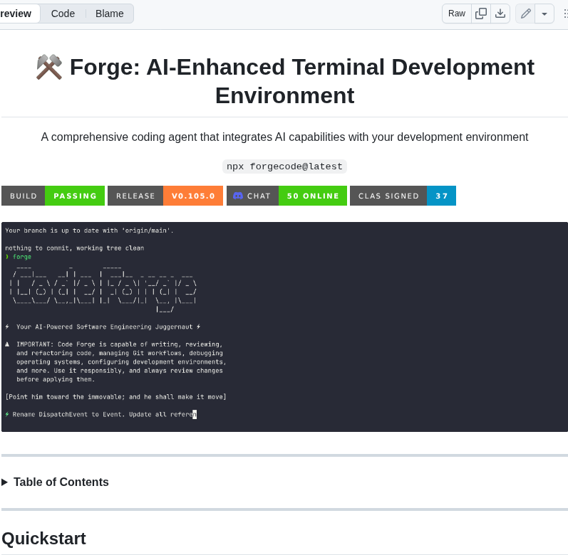 Antinomyhq Forge screenshot