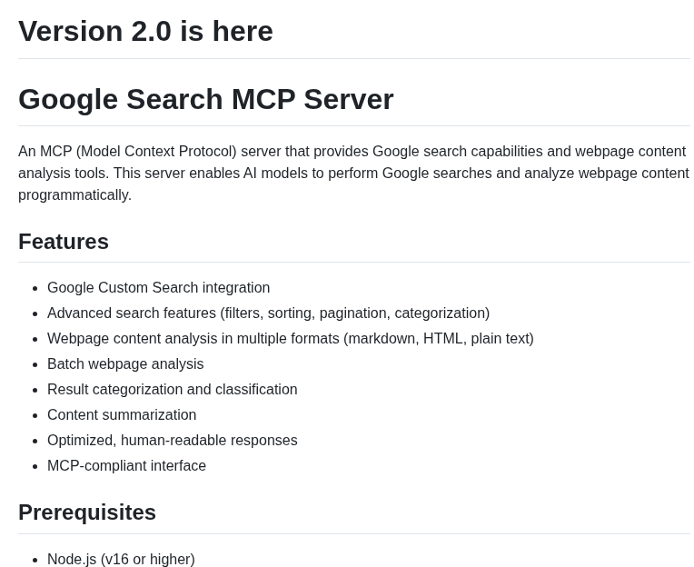 Mixelpixx Google Search Mcp Server screenshot