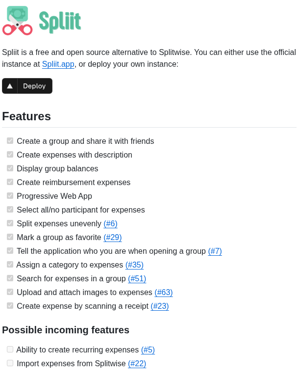 Spliit App Spliit screenshot