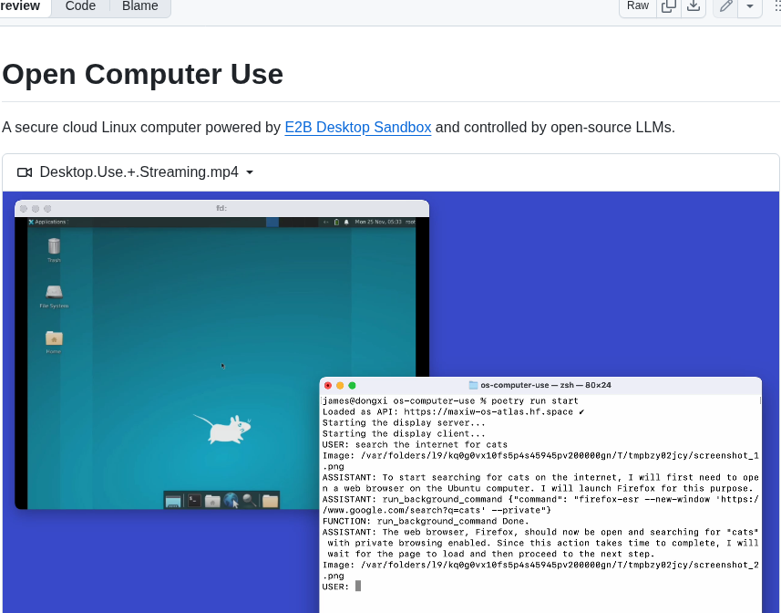 E2b Dev Open Computer Use screenshot