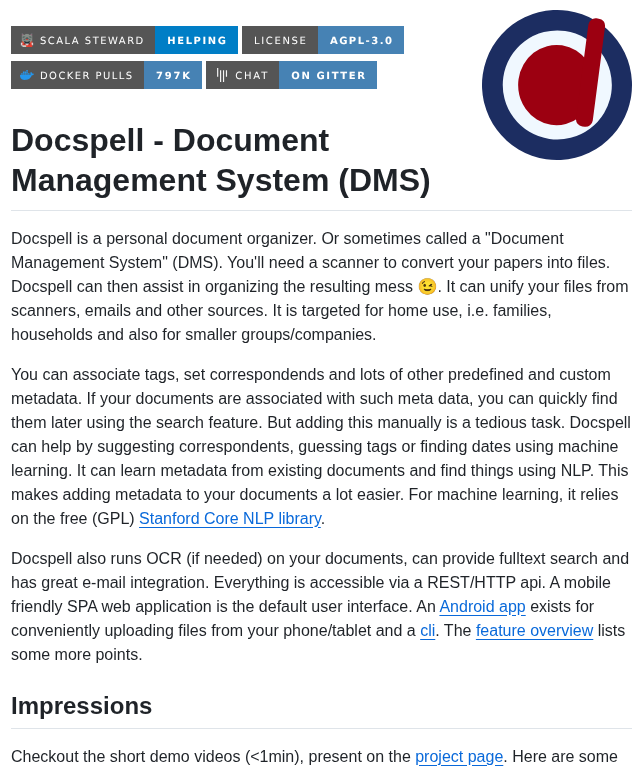 Eikek Docspell screenshot