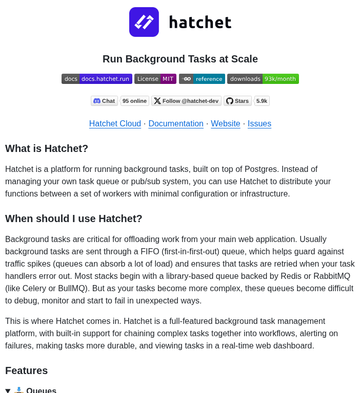 Hatchet Dev Hatchet screenshot