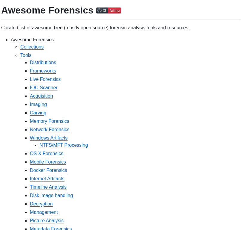 Cugu Awesome Forensics screenshot