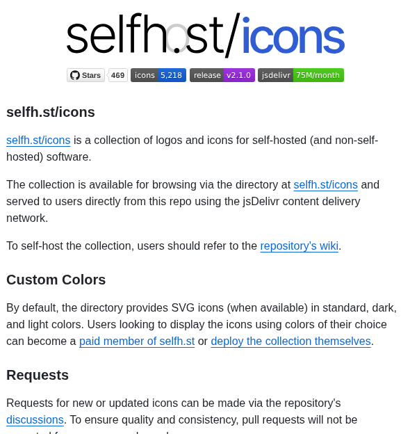 Selfhst Icons screenshot