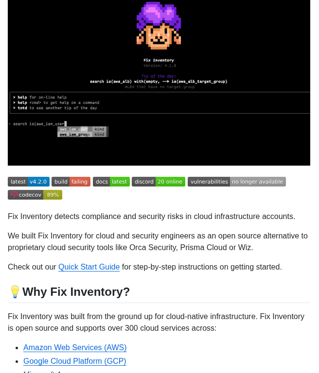 Someengineering Fixinventory screenshot