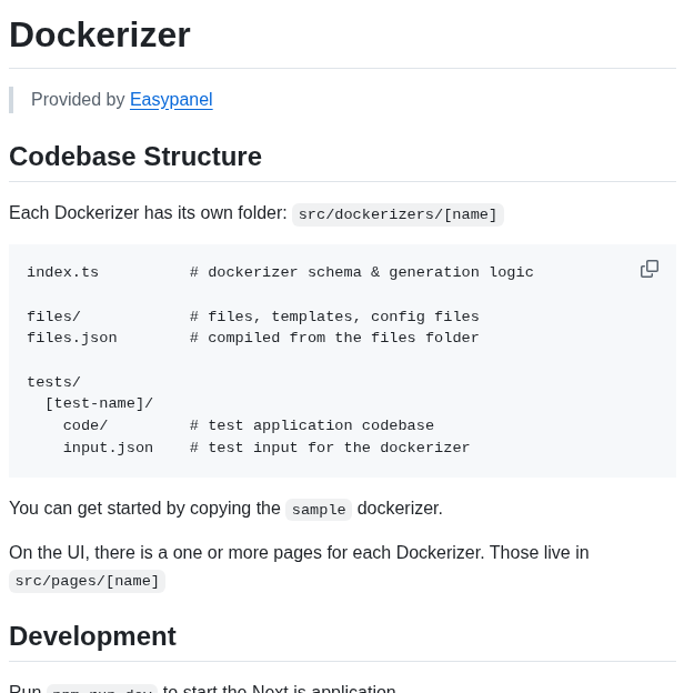 Easypanel Io Dockerizer screenshot