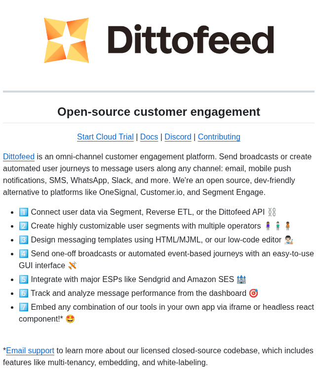 Dittofeed Dittofeed screenshot