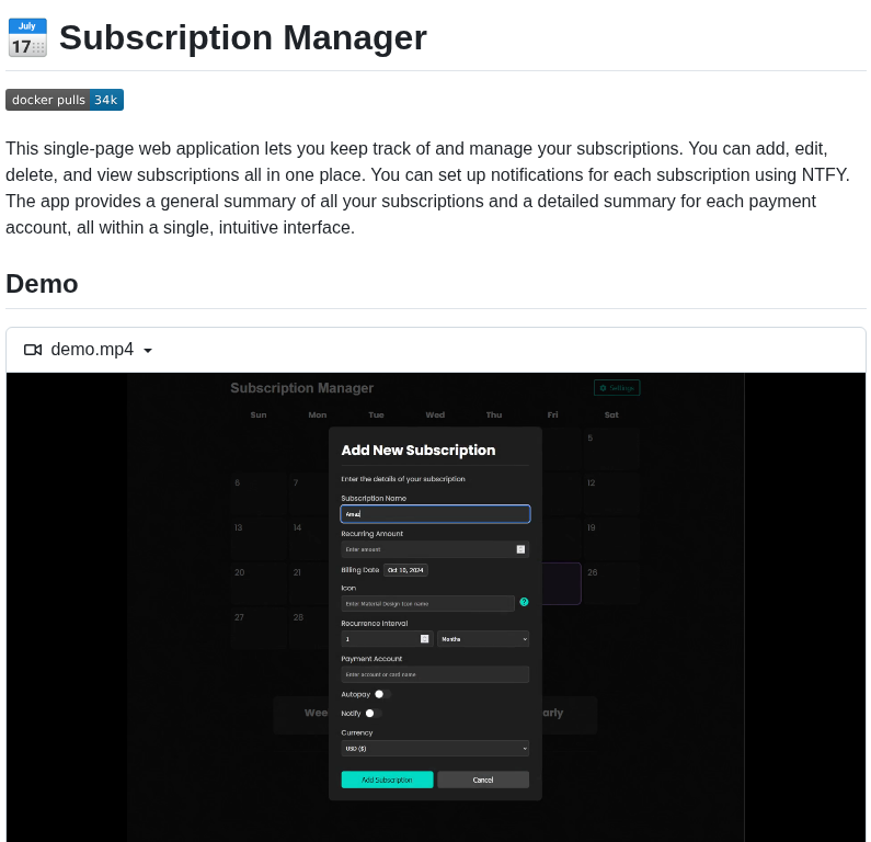Dh1011 Subscription Manager screenshot