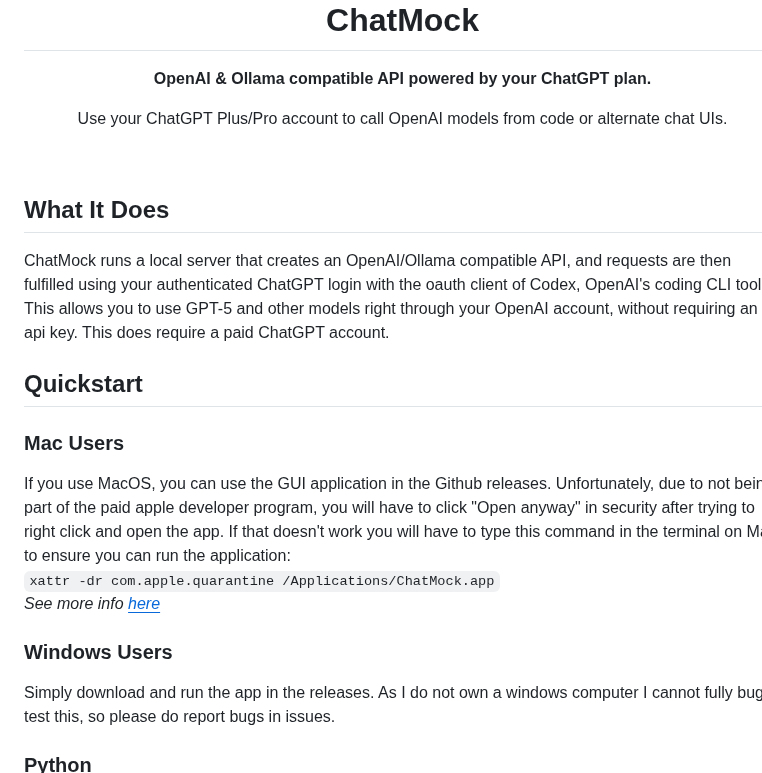 Raybytes Chatmock screenshot