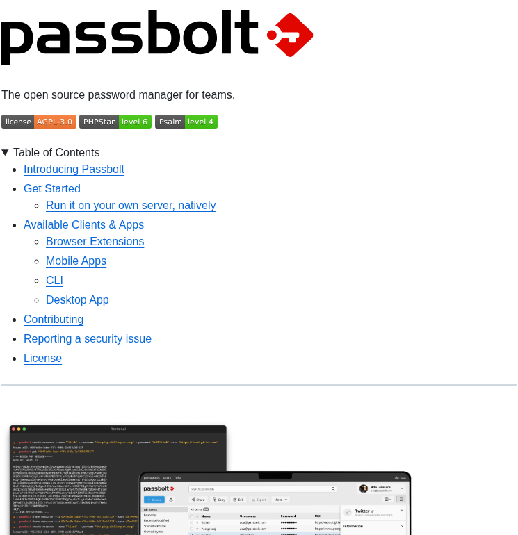 Passbolt Passbolt_api screenshot