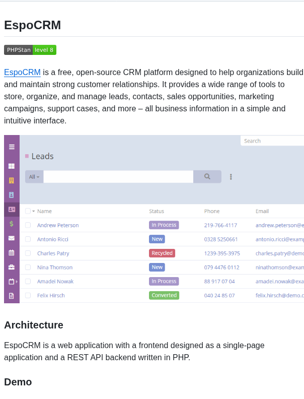 Espocrm Espocrm screenshot