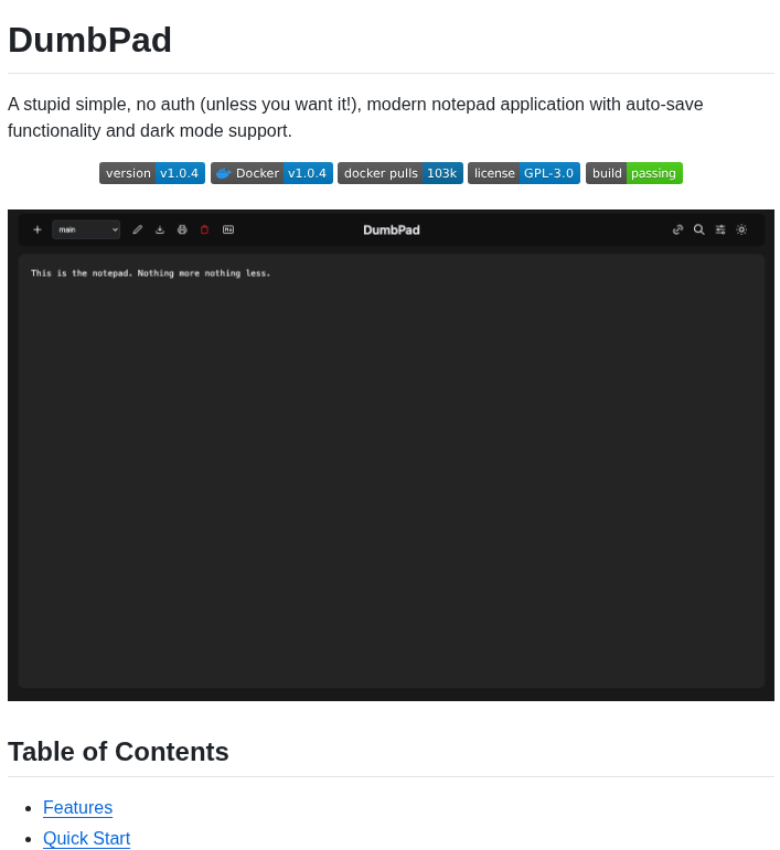 Dumbwareio Dumbpad screenshot