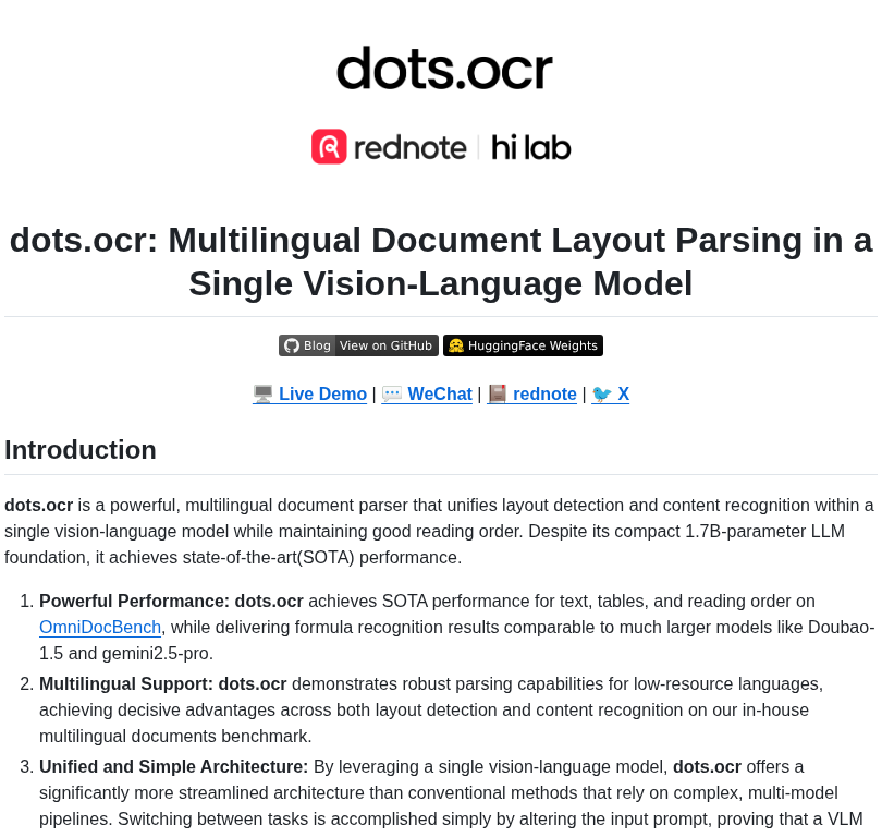 Rednote Hilab Dots.ocr screenshot