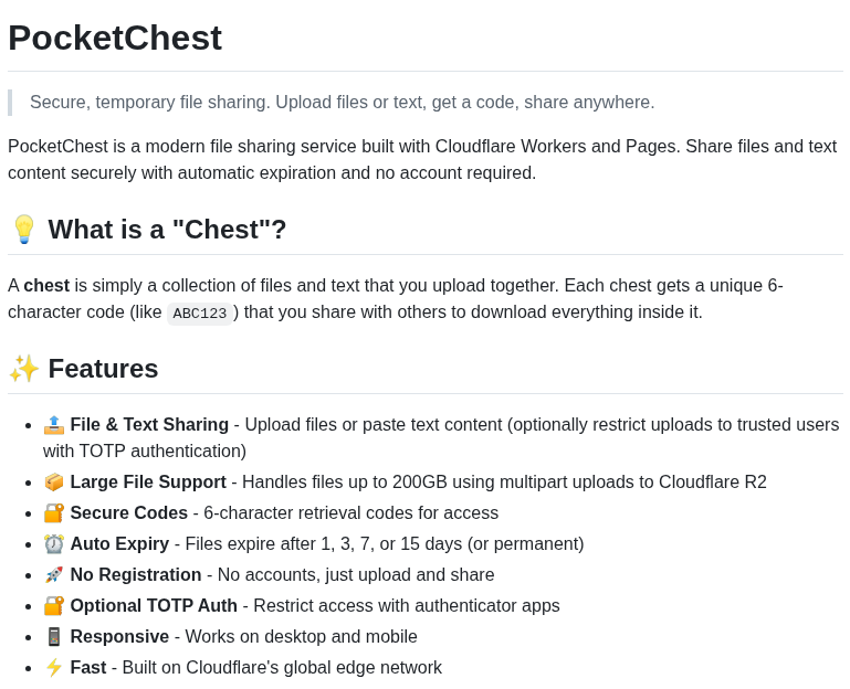 Hzao Pocketchest screenshot