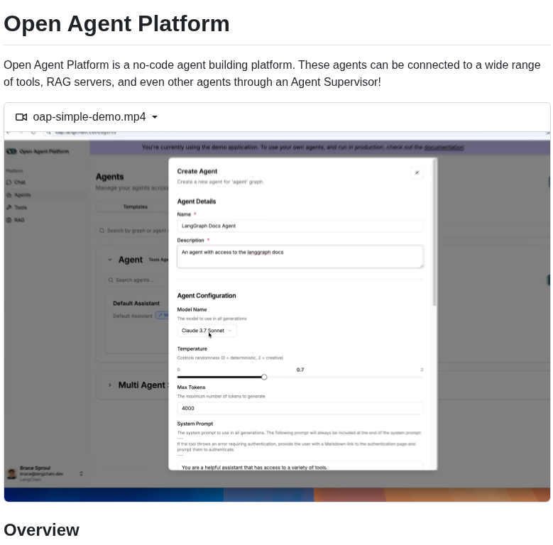 Langchain Ai Open Agent Platform screenshot