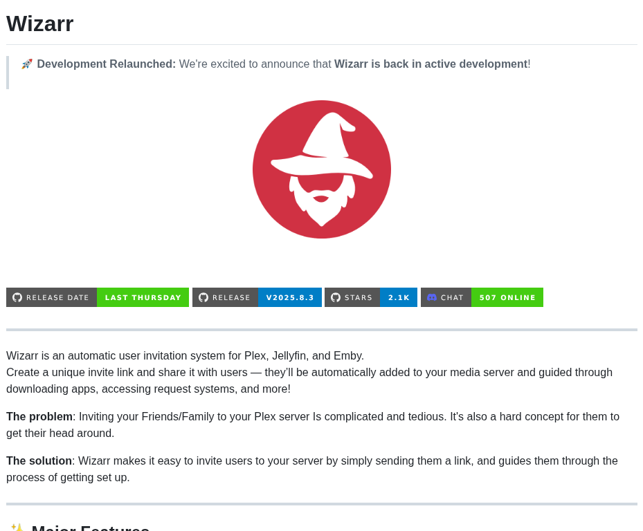 Wizarrrr Wizarr screenshot