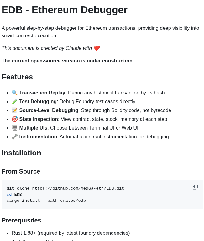 Medga Eth Edb screenshot