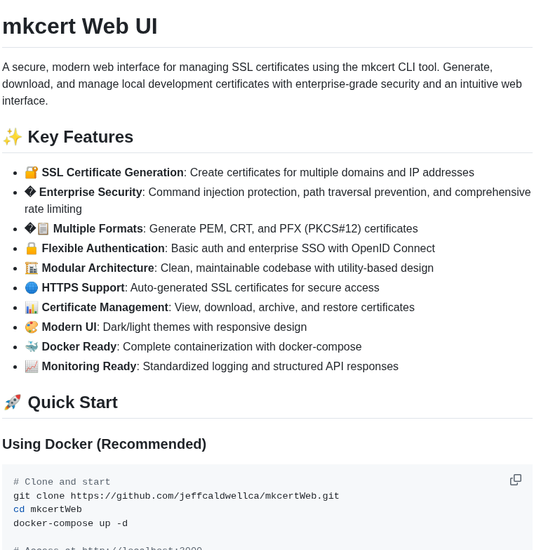 Jeffcaldwellca Mkcertweb screenshot