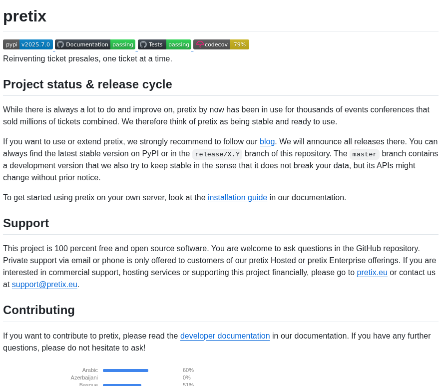 Pretix Pretix screenshot