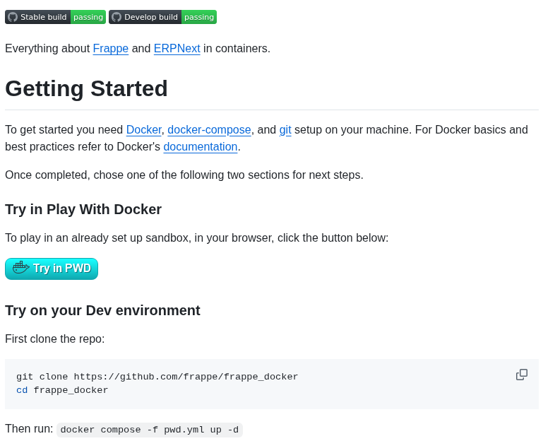 Frappe Frappe_docker screenshot