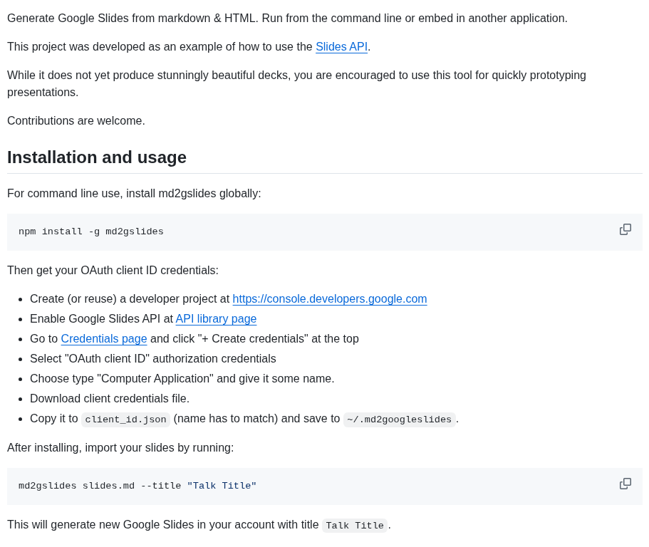 Googleworkspace Md2googleslides screenshot