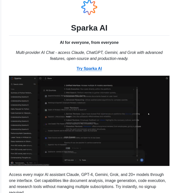 Franciscomoretti Sparka screenshot