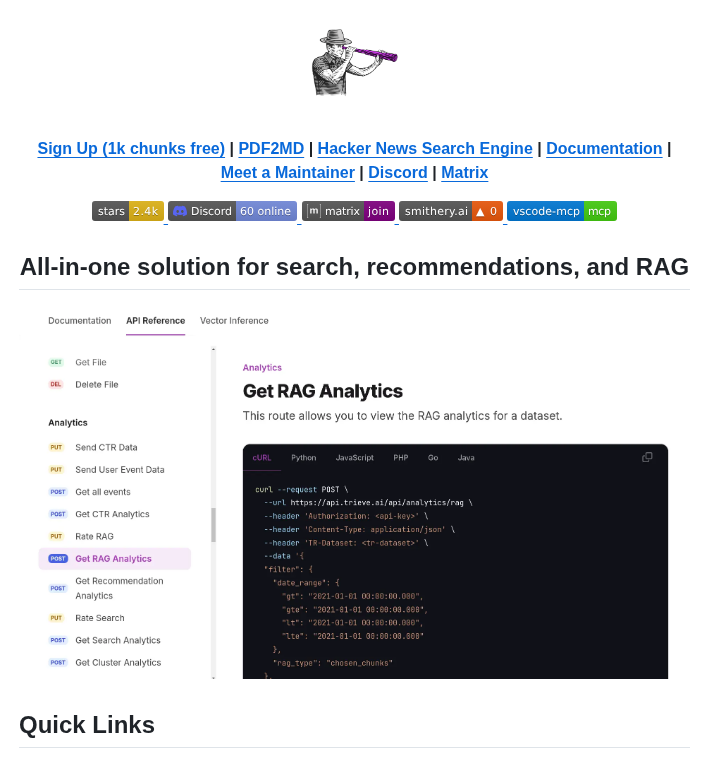 Devflowinc Trieve screenshot