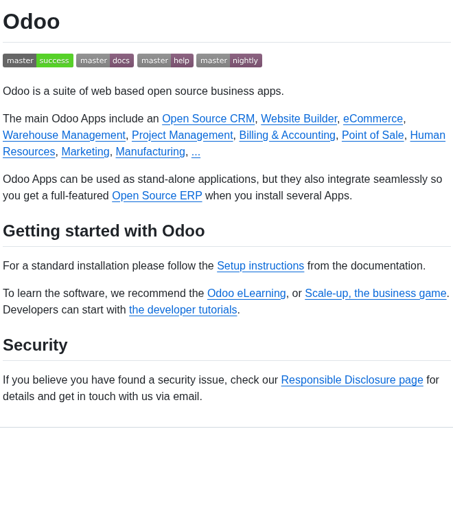Odoo Odoo screenshot