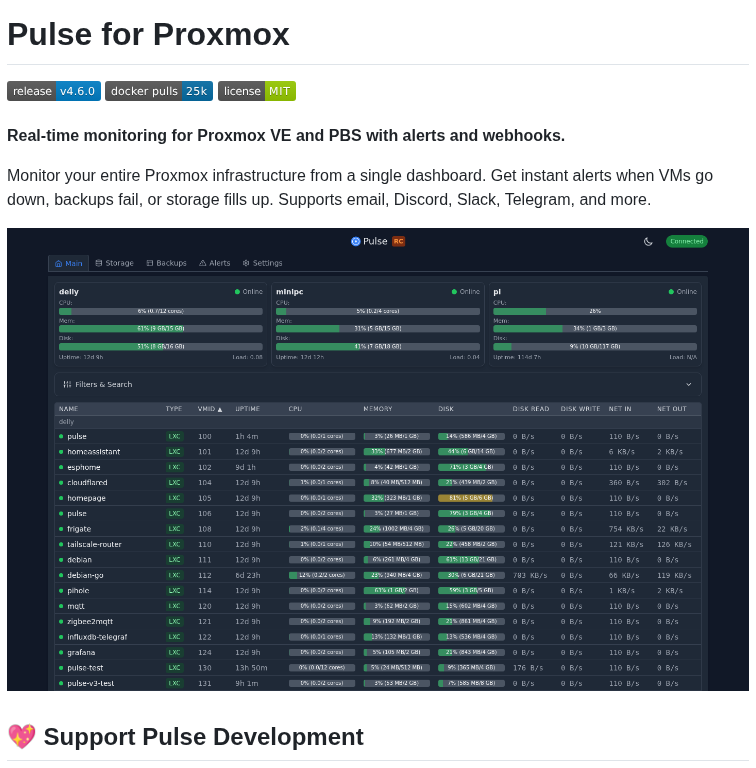 Rcourtman Pulse screenshot