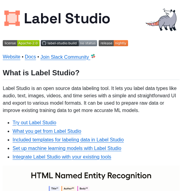 Humansignal Label Studio screenshot