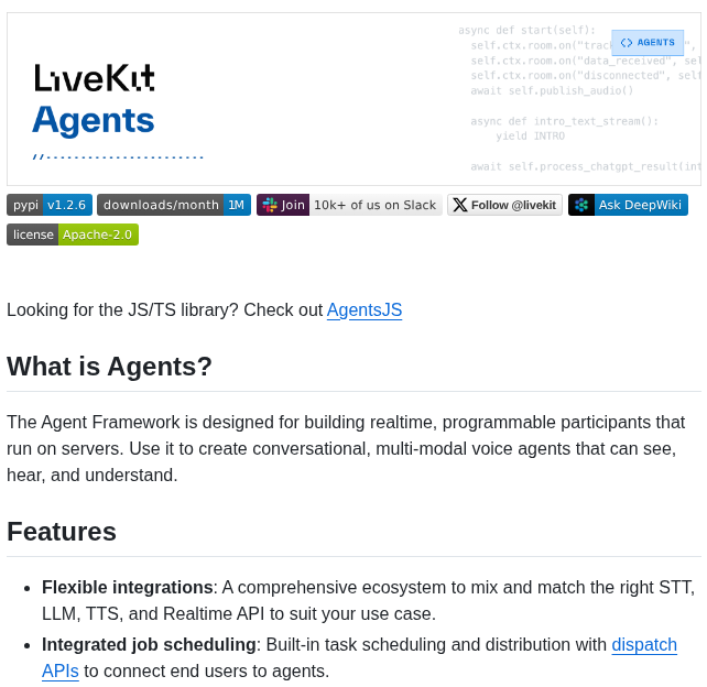 Livekit Agents screenshot