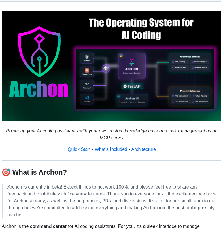 Coleam00 Archon screenshot