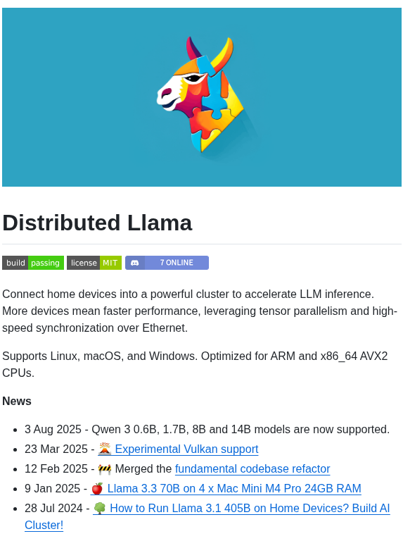B4rtaz Distributed Llama screenshot