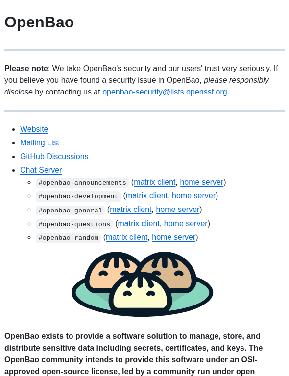 Openbao Openbao screenshot