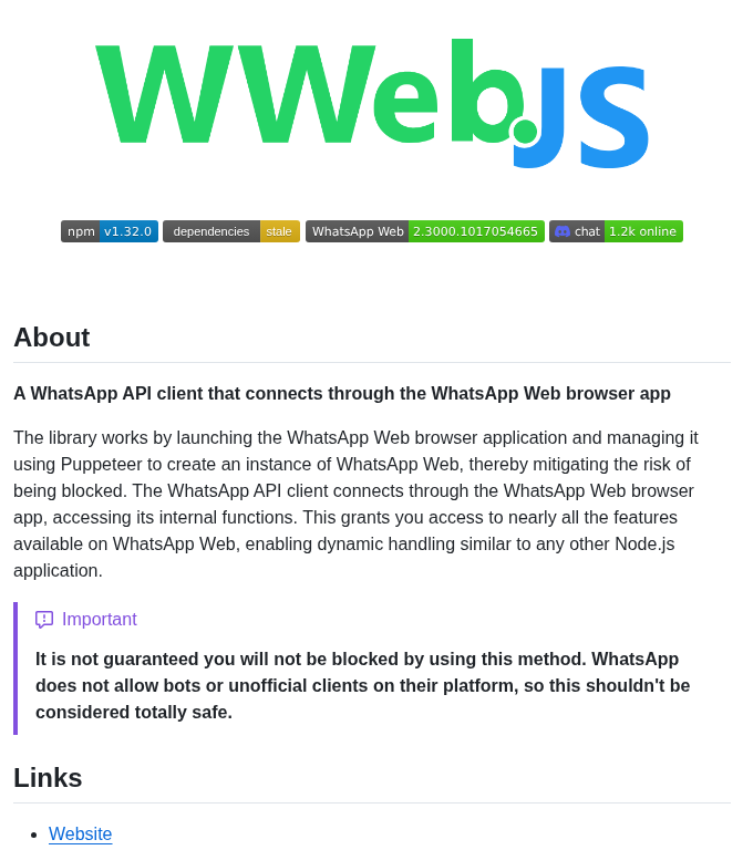 Pedroslopez Whatsapp Web.js screenshot