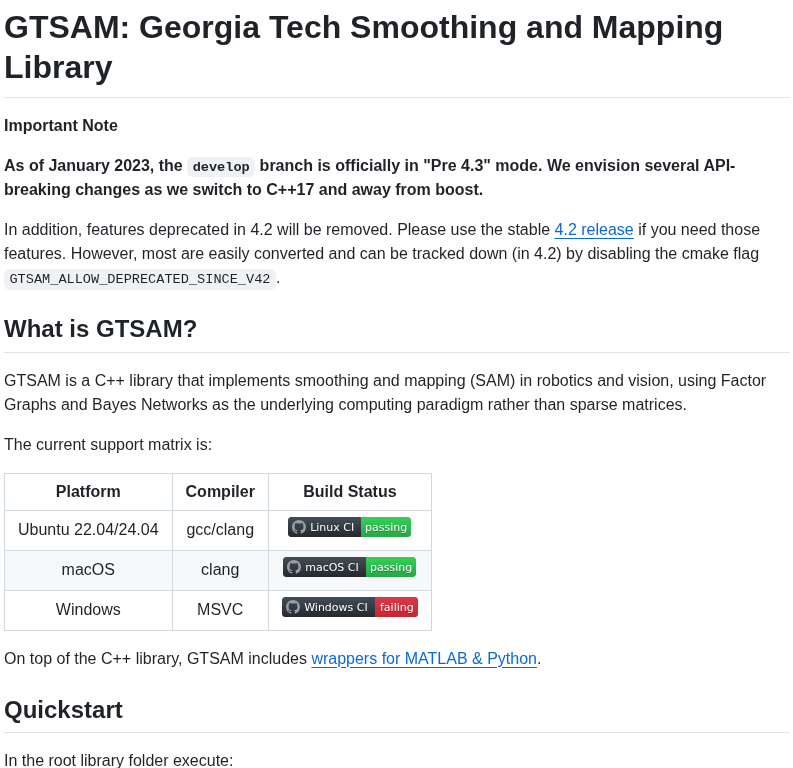Borglab Gtsam screenshot